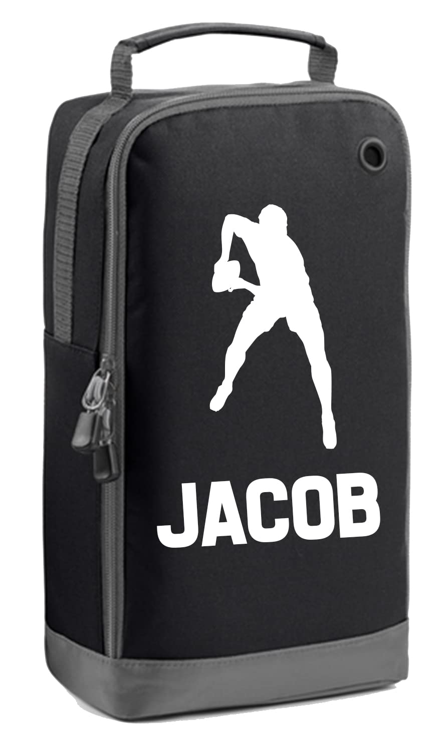 Personalised Rugby Bag Boot Bags Custom Children's Sports Bags PE Gym Kit Back to School for Girls Kids (Black)