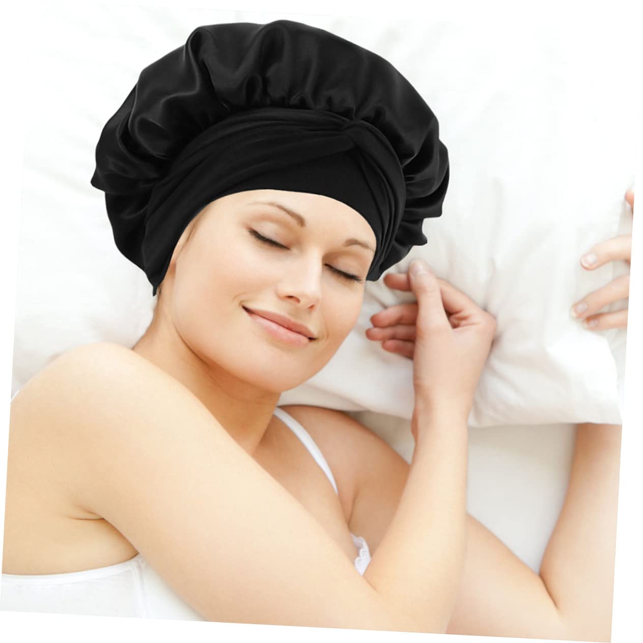 minkissy 4piezas Gorro De Dormir De Satén Para Mujer Sombrero Práctico y Elástico Para Envolver El Cabello Noche