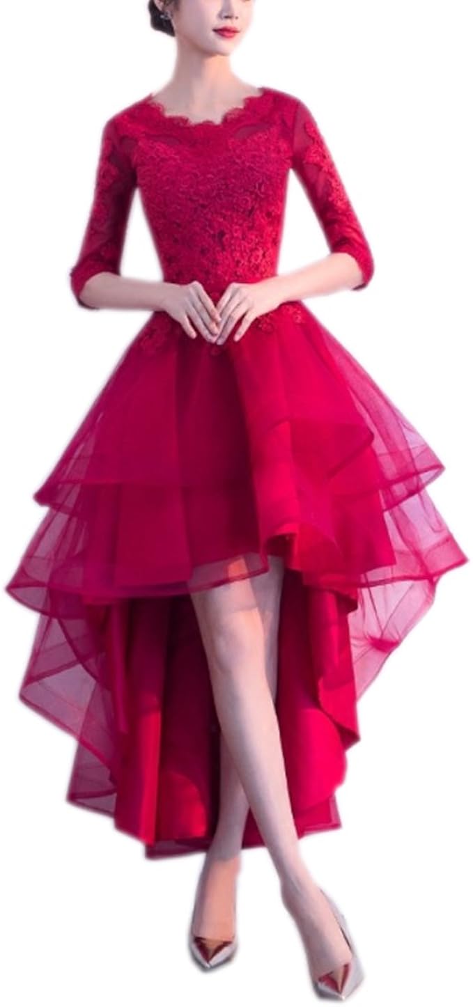 Red Wedding Dress Front Short Long Back 