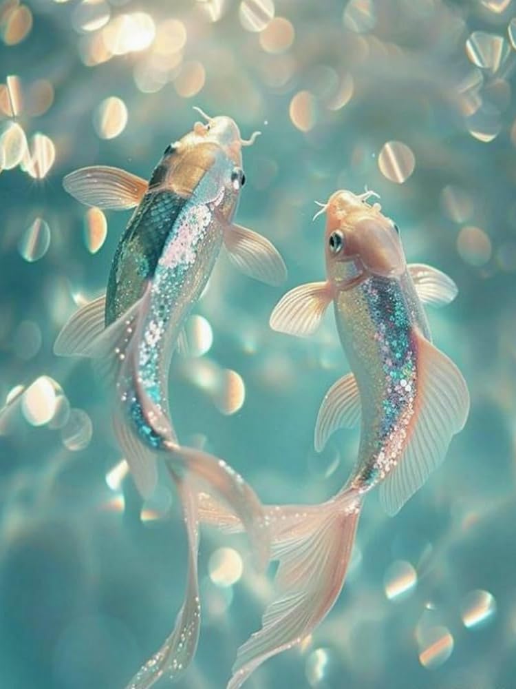 Renqidian Stamped Cross Stitch Kits for Adults Goldfish 11CT Beginner Embroidery Kit DIY Advanced Handmade Crafts Home Decor (40x50 cm)