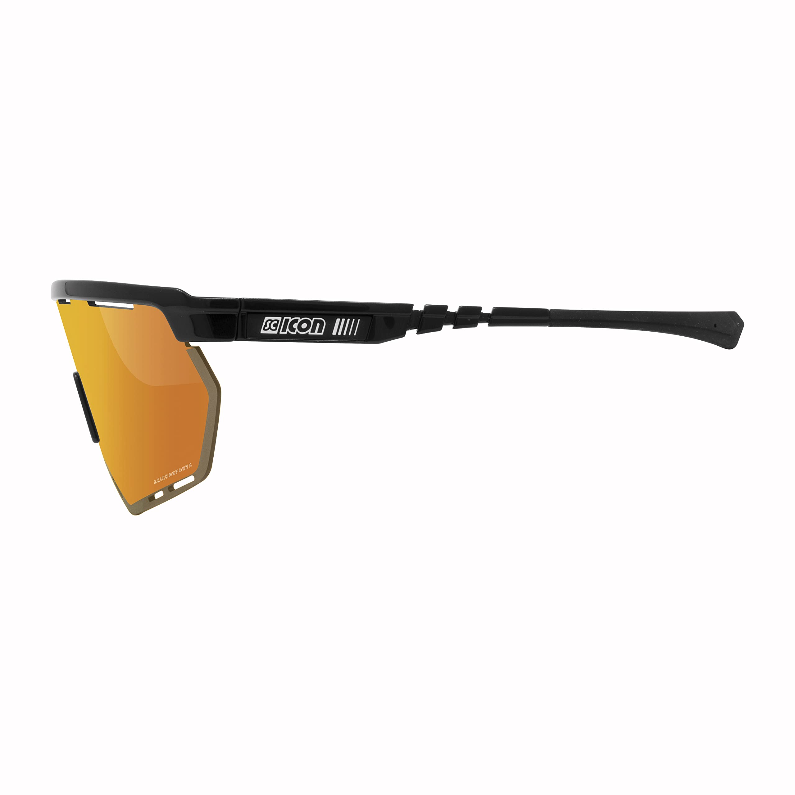 Scicon Sports Aerowing Occhiale Sportivo Ciclismo (Nero Lucido/Bronzo Specchiato)