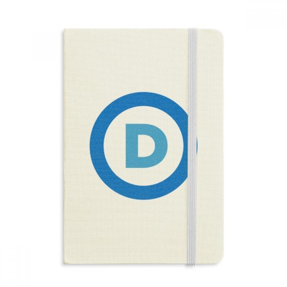 Journal A5 Parti Démocrate bleu avec couverture rigide en tissu pour notes