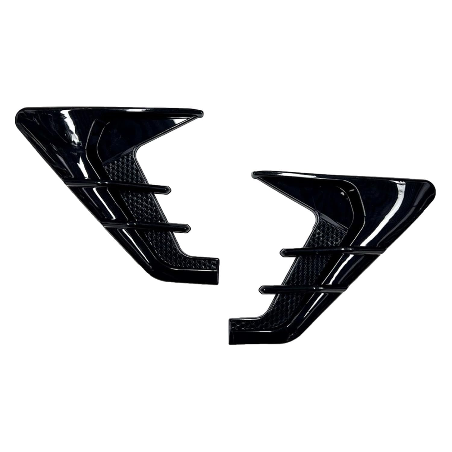 Automaze Car SUVs Universal Fender Side Vents Decorative Air Flow Intake, Car Exterior Accessories (Black)