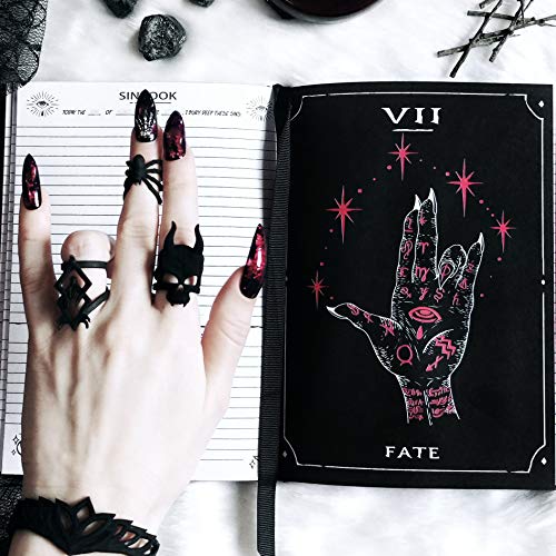 Rogue + Wolf Gothic Journal Daily 5 Minute Gratitude Jurnal Goth Sinbook For Anime Fans Illustrated Hardback Mindfulness Cool Notebook To Declutter Your Mind Witch Halloween Decor Spooky Gifts #TOP4
