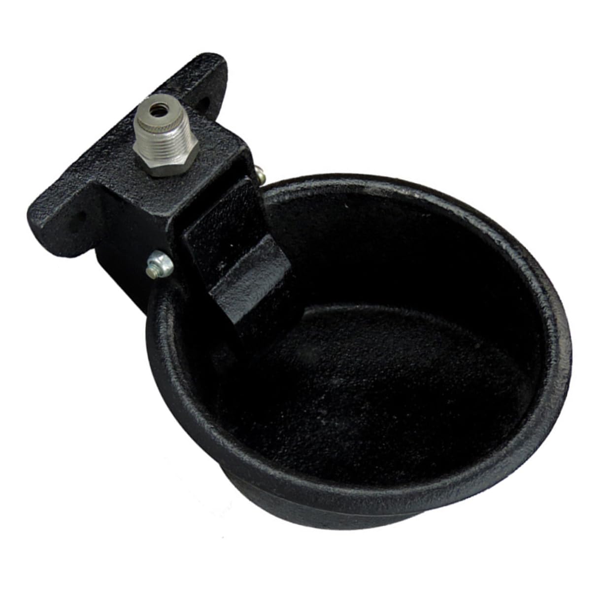 Bebedero Automático para Cerdos de Hierro y Acero Inoxidable Negro | Cuenco de Agua para Granja y Hogar, Superficie Lisa, Ingeniería Segura, Alimentación de Agua Automática