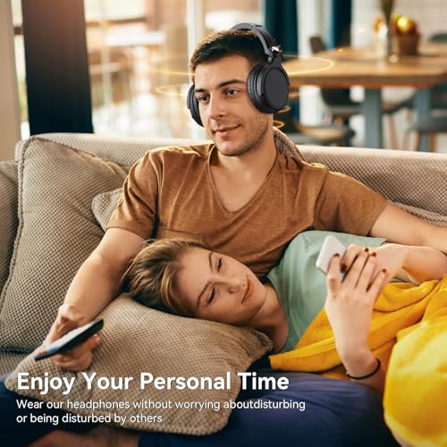 Wireless Headphones for TV Watching, TV Headphones Wireless for Seniors with Transmitter Charging Base, Over ear Bluetooth Headset No Audio Delay, HIFI Stereo, 65H Playtime, Gifts for Parents/Elderly - Image 4