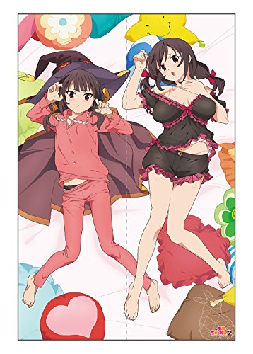 この素晴らしい世界に祝福を! めぐみん & ゆんゆんの抱枕カバー添い寝シーツ (抱枕時)約500mm(W)×1500mm(H) / (添い寝シーツ時)約1000mm(W)×1500mm(H)（Amazon）