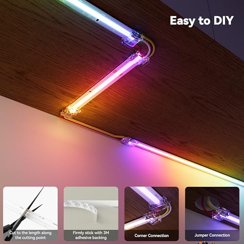 PAUTIX COB LED Strip Lights Pro RGB Smart IC 20ft miniatura 7