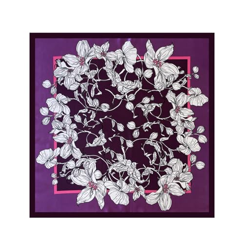 Women's Spring Small Flower Print Square Scarves Head Scarf for Women Silky Long Thin Satin Headscarf Fashion2