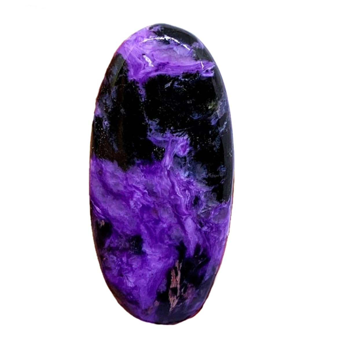 Charoite naturelle cabochon 52x24mm pour création de pendentif