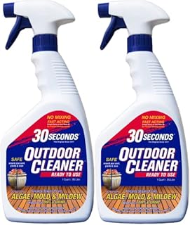 30 SECONDS Outdoor Mold & Mildew Stain Remover Spray | Ready To Use | 32 fl. oz. | 2 Pack