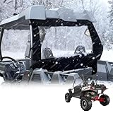 QYMOTO Polaris RZR XP 900 Rear Window,Rear Windshield, Canvas Soft Full Back Window Panel for 900 Trail, 900 4 XP, Block Wind, Rain Dust and Debris from Back