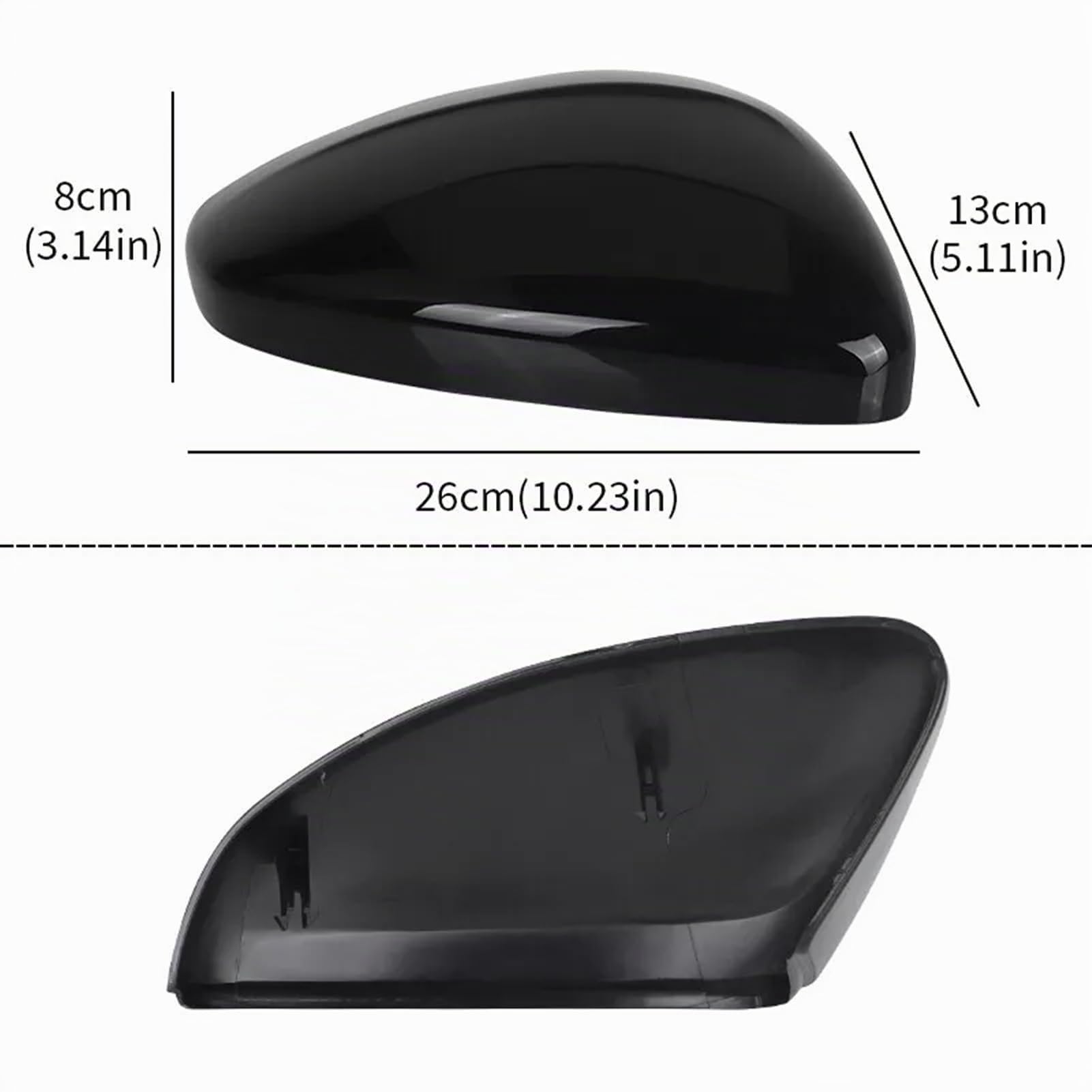 TTCR-II 2 PCS Calotte Specchietti Compatibile con Peugeot 208 Copri Specchietti 2012 2013 2014 2015 2016 2017 2018 2019 Calotta Specchietto 208 Peugeot Copri Specchietto (Nero brillante)