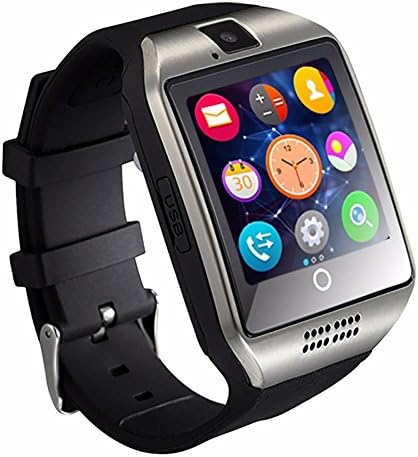 JZORI Q18 Bluetooth Smart Watch Touchscreen with Camera Unlocked Watch Cell Phone with Sim Card Slot Smart Wrist Watch Smartwatch Phone for Android Samsung iOS iPhone 7 Plus 6S (Silver)