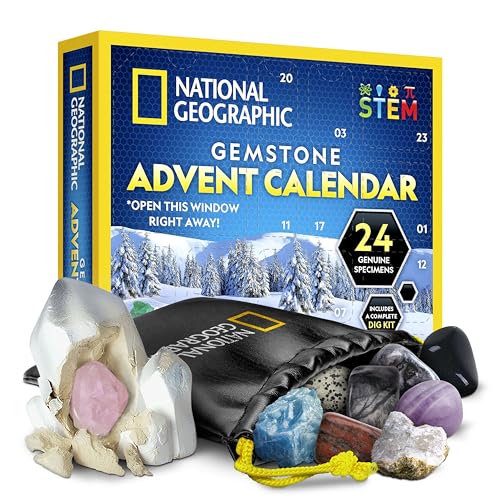 NATIONAL GEOGRAPHIC Gemstone Advent Calendar - 2025 Christmas Countdown Calendar
