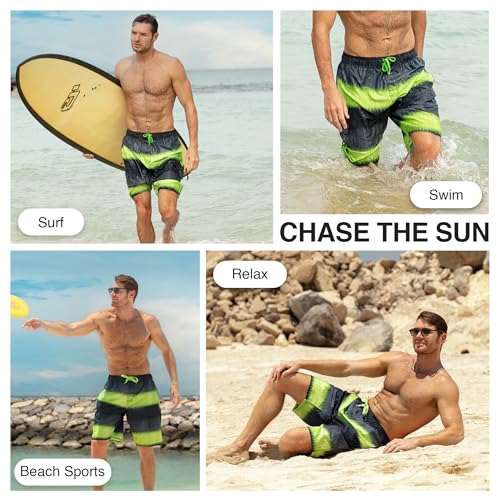 Image of Kanu Surf Men's Big Viper Extended Size Stripe Swim Trunk