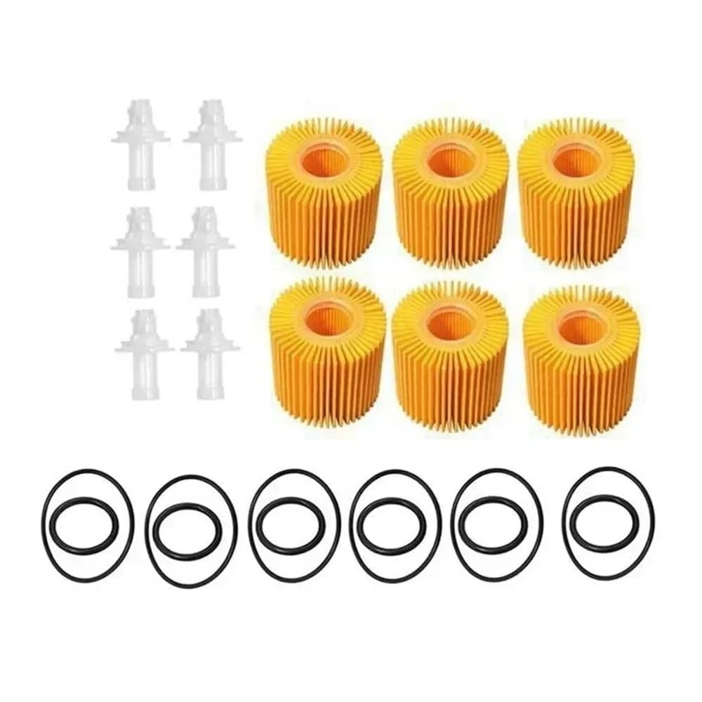 Pour RAV4 Pour Sienna Pour Tacoma Pour Venza Pour 04152-YZZA1 Pour 04152-31090 6 Ensembles De Kits Filtre À Huile Pour Voiture Voitures Filtre À Huile