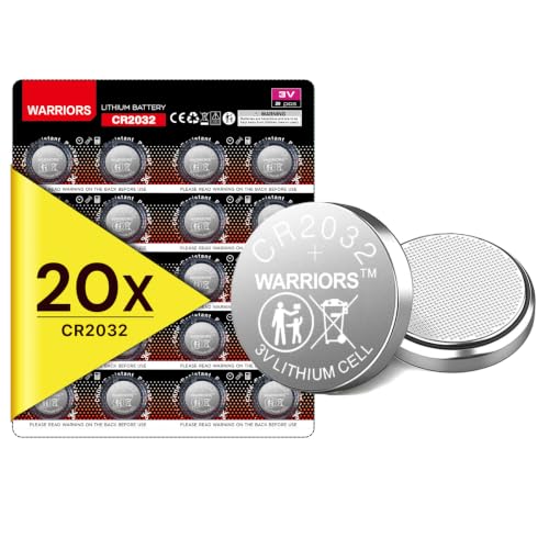 Warriors 20X Pila CR2032 3V 240mAh Litio Botón