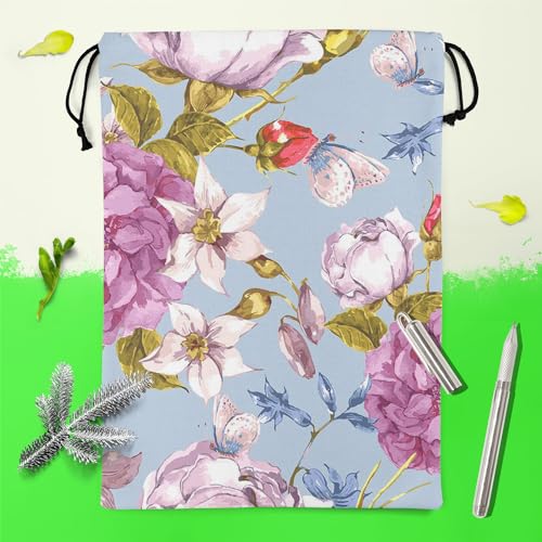 Image of ArtzFolio Floral Roses D1 | Reusable Sack Bag | Bag for Gym, Storage, Vegetable & Travel