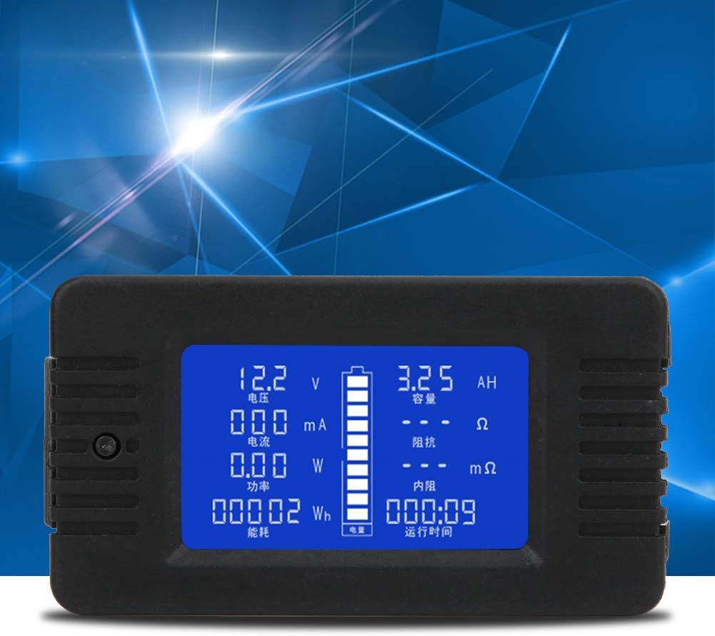 Battery Tester DC Multifunction Battery Monitor Meter 0-200V 200A Shunt Current Voltage Power Energy Capacity Tester