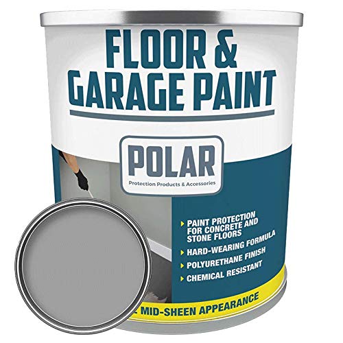 Polar Heavy Duty Floor Paint Black 4X5 Litre (20 Litre) for Concrete and Stone Floors, High