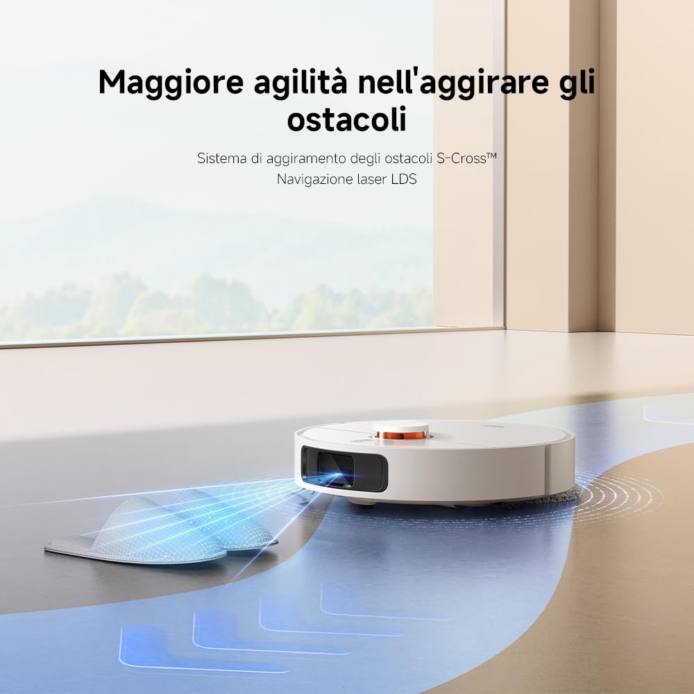 Xiaomi Robot Vacuum X20+, Robot Aspirapolvere Lavapavimenti, Stazione Smart All-in-one, Aspirazione 6.000 Pa, Navigazione Laser 3D, Lavaggio e Pulizia Pavimenti con Doppio Panno Rotante, Controllo App