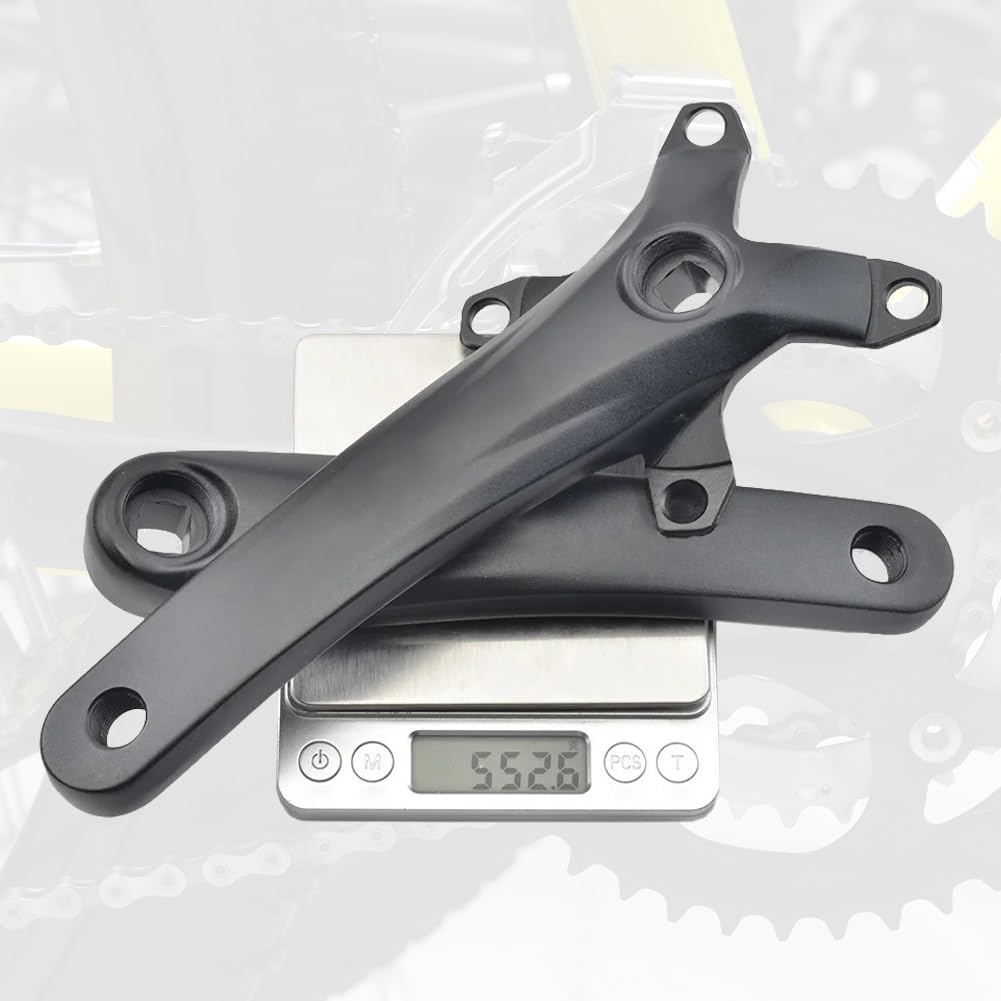 Guarnitura con foro quadrato da 170 mm, BCD 104, per mountain bike, 32/34/36/38/40/42T, corona rotonda a velocità singola con denti stretti e larghi, set di pedivelle per bici da 8-12 pollici in lega