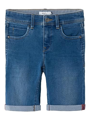 NAME IT Nkmsofus Dnmtax 2012 Long Shorts Noos Pantalones Cortos, Azul (Medium Blue Denim Medium Blue Denim), 104 para Niños
