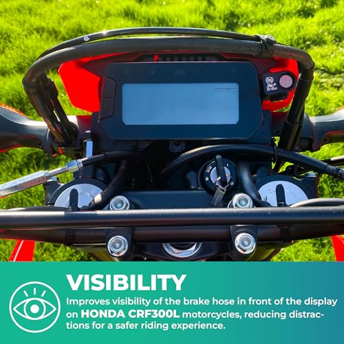 Bremsschlauch Display Mod Fix kompatibel mit Honda CRF300L - Abstandshalter für verbesserte Sichtbarkeit des Bremsschlauchs