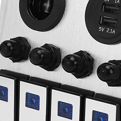 Panel de interruptor basculante de aleación de aluminio duradera Bediffer de 4 bandas 4
