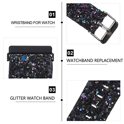 ULTECHNOVO Pulseira de Relógio Glitter Compatível Com Fitbit Versa/Versa 2/ Versa Lite/Versa Se