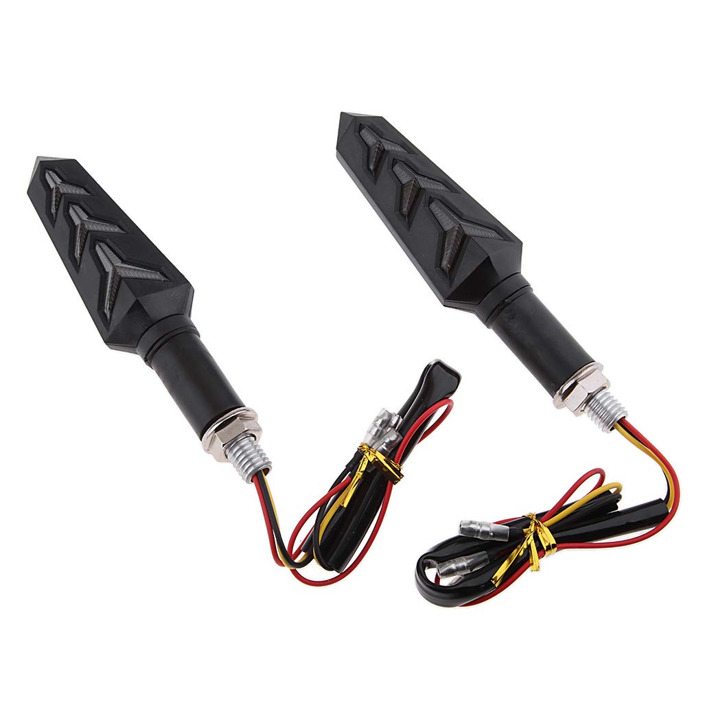 ATORSE® Pair Universal Motorcycle Led Amber Turn Signal Light Indicator Blinker Lamp