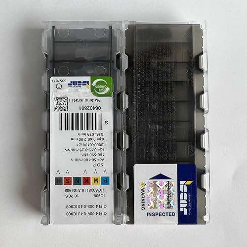 Lame en carbure de tungstène GIFI4.00E-0.40 IC908 pour filetage précis en lot de 10