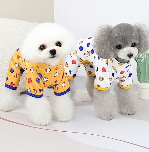 HuaLiSiJi Dog Pyjamas Cotton Pyjamas for Dogs Elastic and Take off Suitable for Small and Medium Dogs (Blue Point, S) - Image 3