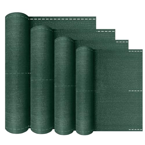 LZQ Schattiergewebe 150 g/m² Zaunblende, Sichtschutz HDPE Gewebe, UV-stabilisiert, wetterfest (Grün, 2 x 10 m)