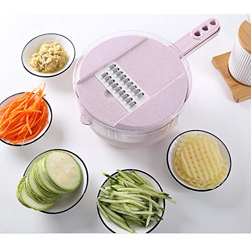Cortador múltiple de verduras con 5 cuchillas y contenedor miniatura 1