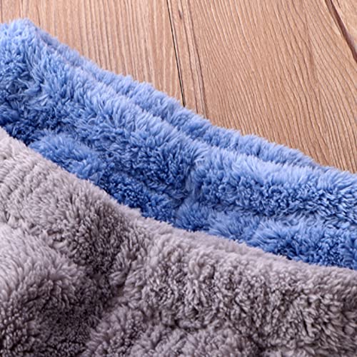 2 Piece Toddler Boys Girls' Winter Fleece Pajama Set Warm Fleece Matching Sleepwear Set Tops+Pants (1-Grey, 11-12 Years)2