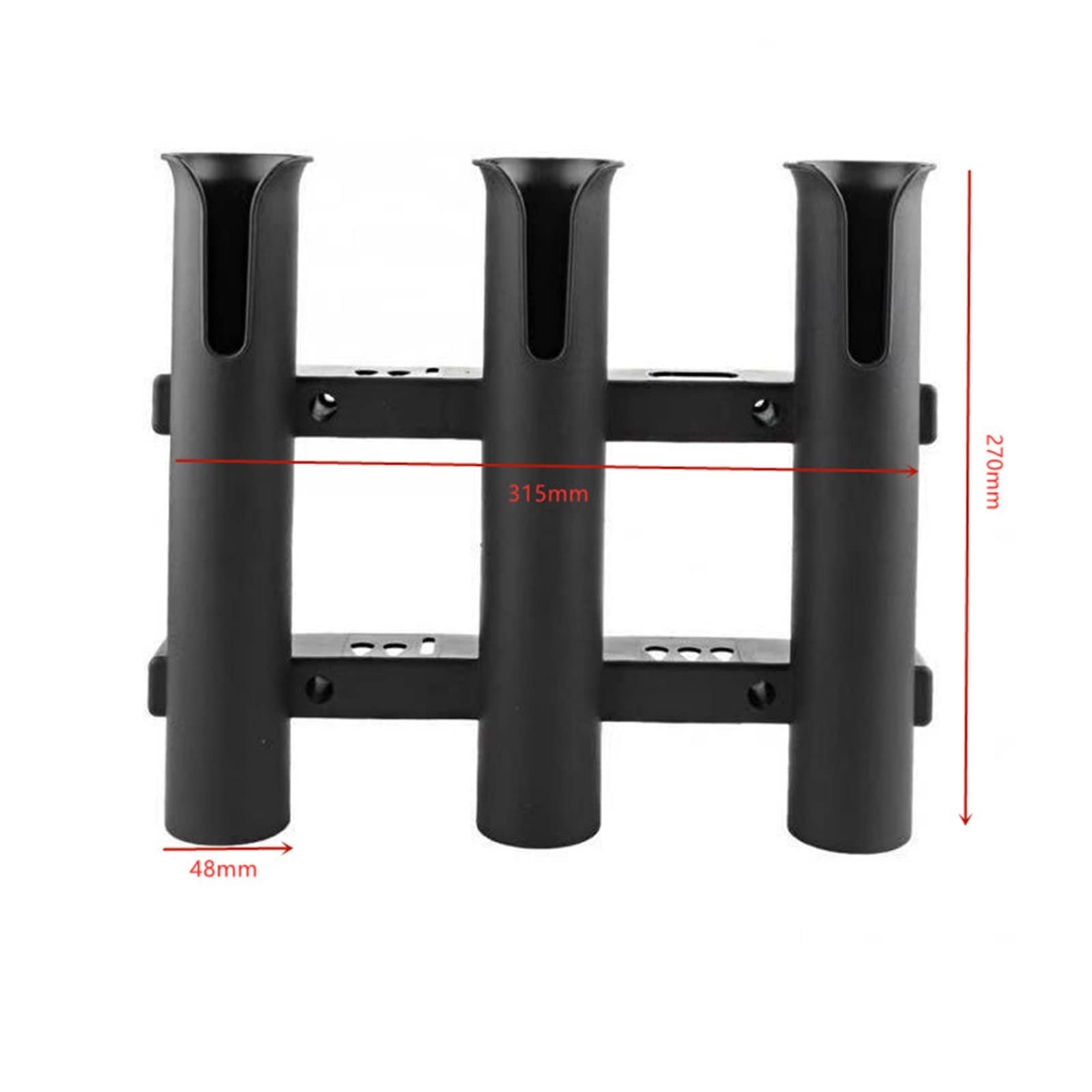 Portacanne da barca 3 Tubi Link Pesca Pesca Pesca Racks Portabicchieri Presa for barca Marine Box da pesca Kayak Boat Yacht(White)