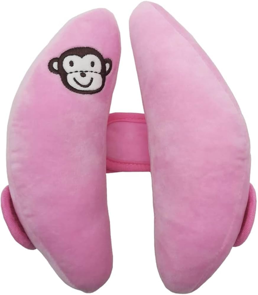 Nema NM Baby Pillow Head Neck Support for Car Seat/Stroller/Pram - Pink-image-2