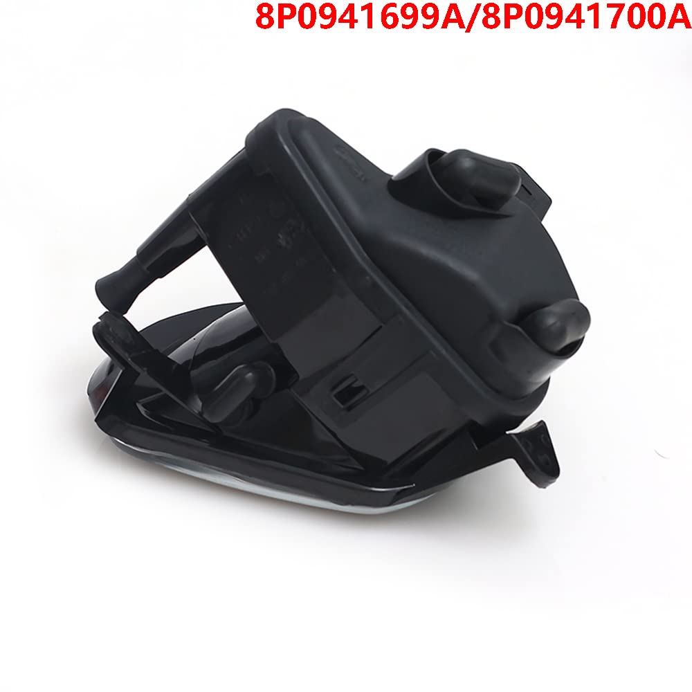 Riloer 1 pieza Lámpara de luz antiniebla del parachoques delantero del coche, lado del pasajero, apto para A-UD-I A3 2004-2008 Q7 2007-2009, 8P0941699A (izquierda), 8P0941700A (derecha)