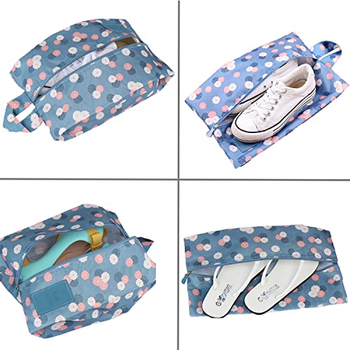 6 Pack Travel Shoe Bags for Women Packing Washable Shoe Travel Bags for High Heels and Boots Daisy Shoes Storage Bags with Zipper for Sneakers and Gym4