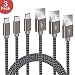 Produktbild USB C Kabel Schnell ladekabel, 3 * 1.8M Nylon Android Schnellladekabel Typ C Kabel Type C Ladekabel für Samsung Galaxy S9 S8 Plus Note 9 8 Moto Z Huawei P9 P10 Mate 9 10 Sony Xperia XZ Grau