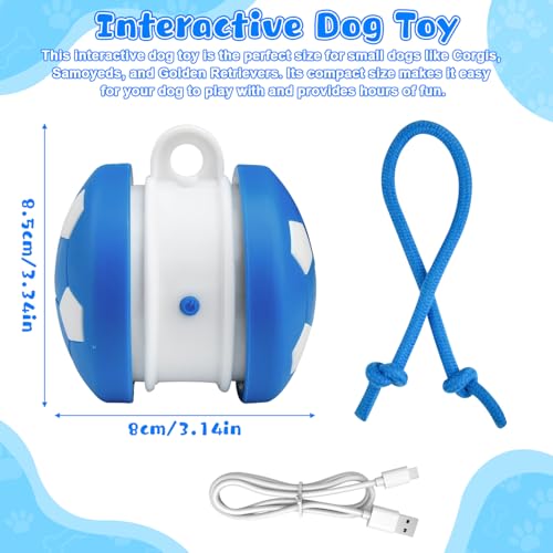 Pipihome Interaktives Hundespielzeug, Interaktiver Spielball für Hunde, Hundespielzeug Intelligenz Hundeball mit Schwanz, Hunde Ball Dog Toys für Hunde Kleine, Mittlere, Große