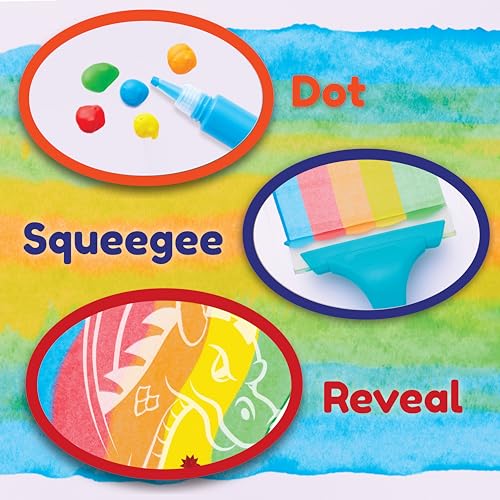 Creativity for Kids Squeegeez Magic Reveal Art Kit: Dragon - Gifts for Boys and Girls, Kids Painting Kit for (Ages 7+)
