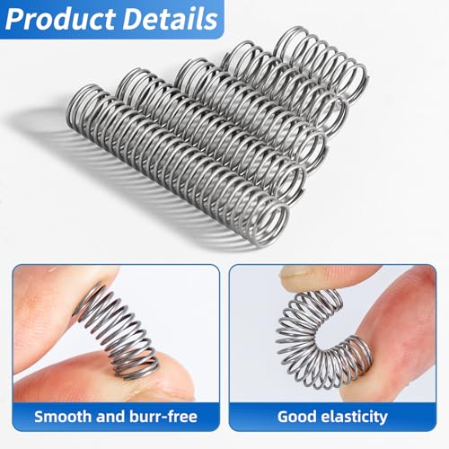 380pcs stainless steel compression springs assortment kit - small amp tiny springs with 23 different sizes metal compression springs for pen repair home diy workshop amp industrial use