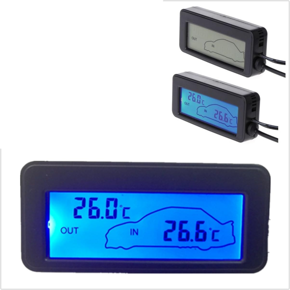 Amazon.co.jp: 車載ミニデジタル 車 温度計 Lcd ディスプレイ 車内/外