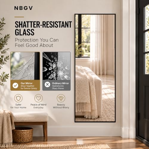 NBGV 57"x21" Full Length Mirror, Floor Mirror Full Length Gold - image 5