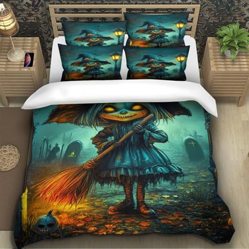 Housse de couette sorcière d'Halloween microfibre hypoallergénique ultra douce - 5