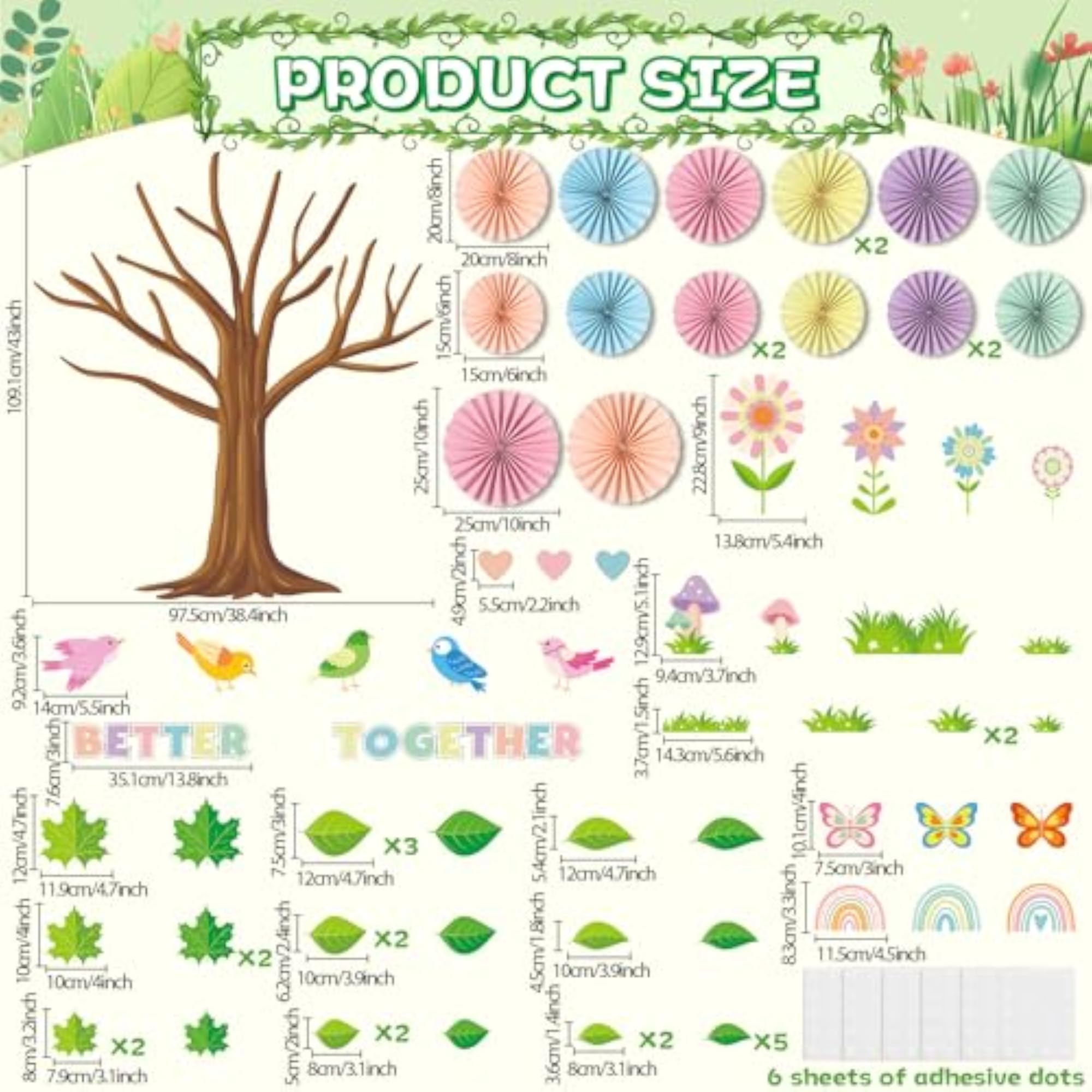 Pastel Classroom Tree Bulletin Board Set