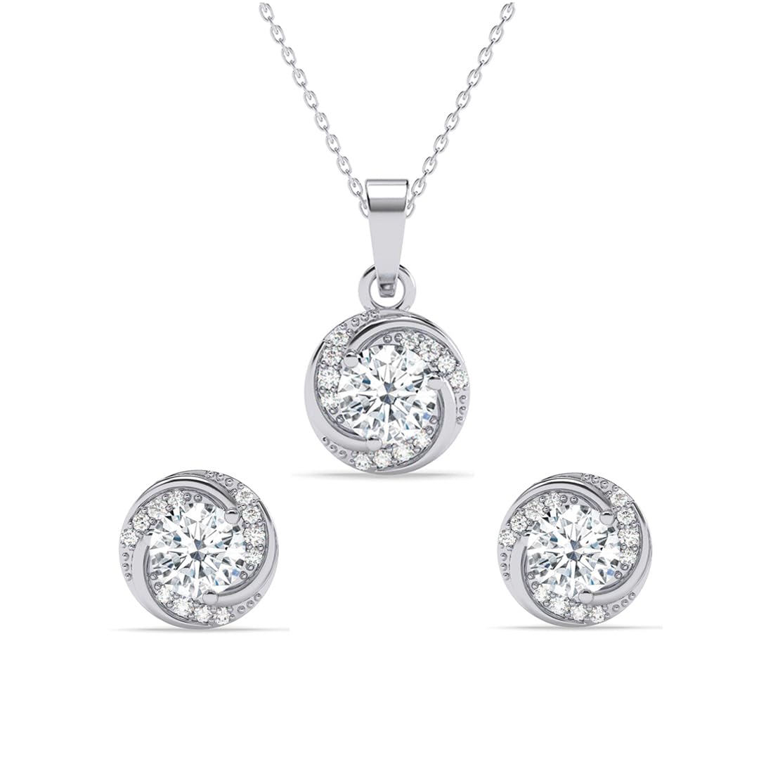 See full amazon price history chart for Clara 925 Sterling Silver Renzo Designer Pendant Earrings Chain Necklace Jewellery Set | Platinum Plated, Swiss Zirconia |Gift for Women and Girls Clara 925 Sterling Silver Renzo Designer Pendant Earrings Chain Necklace Jewellery Set | Platinum Plated, Swiss Zirconia |Gift for Women and Girls (B0DFMGLN8F) Amazon Price History, Amazon Price Tracker
